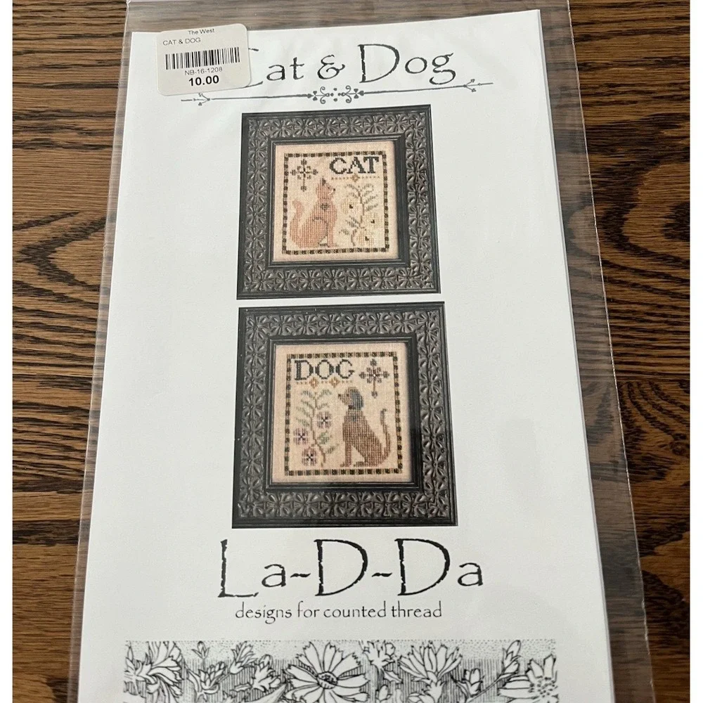 La-D-Da Cat & Dog Design For Counted Thread Pattern Chart 32 Count Lori Markovic